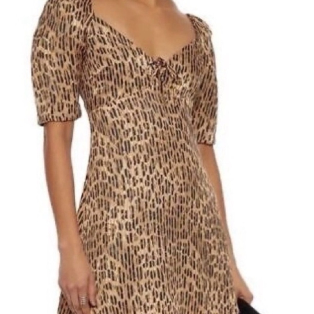 Alice + Olivia Dana Cheetah Print Mini Dress